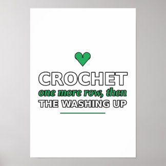Crochet : encore un rang, puis la vaisselle Poster