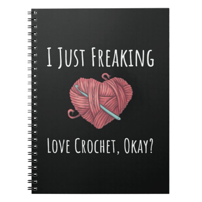 Crochet-Geschenk für Typ Männer Crocheter-Nadel Notizblock (Vorderseite)