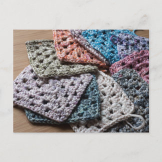 Crochet grany quadratische Postkarte