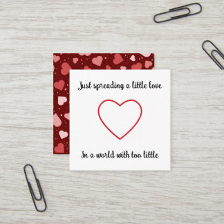 Crochet Heart Trinket Spreading Love Karma Cards Quadratische Visitenkarte