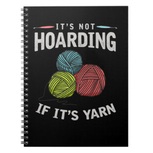 Crochet Hobby Crafting Yarn Knitter Notizblock