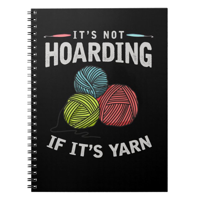 Crochet Hobby Crafting Yarn Knitter Notizblock (Vorderseite)
