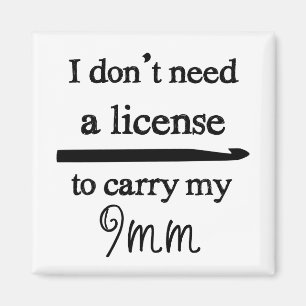 Crochet Hook Lizenz Magnet