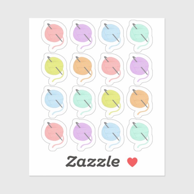 Crochet Hooks Knitting Garns Hobby Bujo Planner Aufkleber (Blatt)