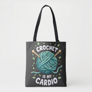 Crochet ist mein Cardio Nähgarn Fitness Tasche