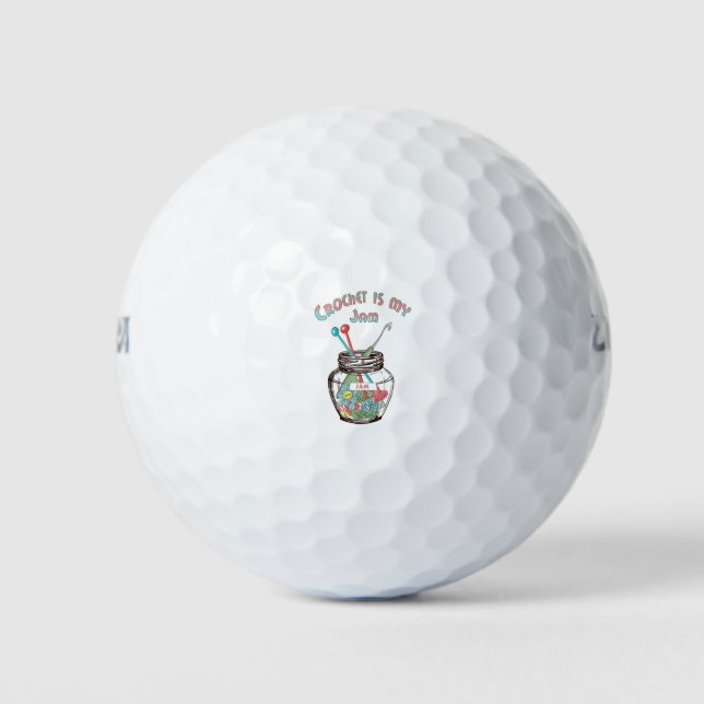 Crochet ist mein Jam Golfball (Vorderseite)
