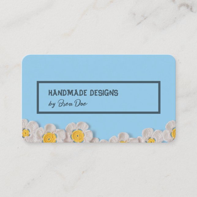 Crochet Knitting Business Card Visitenkarte (Vorderseite)