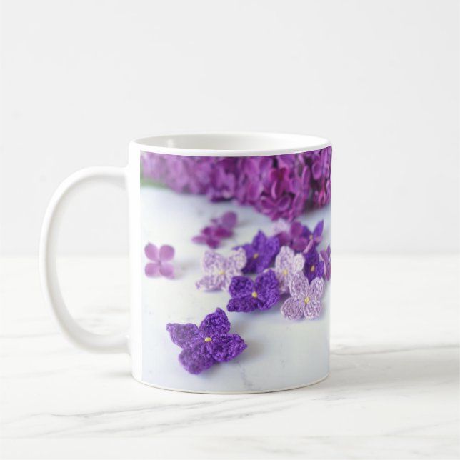 Crochet Lilac Blume Kaffee Tasse (Links)