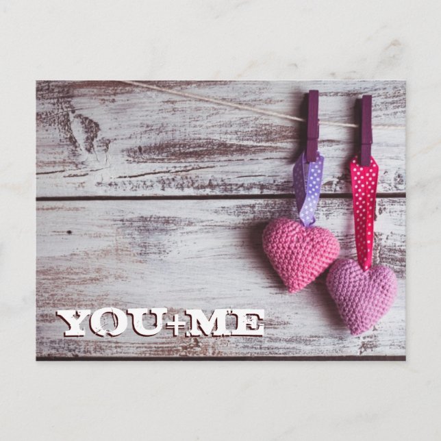 Crochet Lovely Hearts 2 Postkarte (Vorderseite)