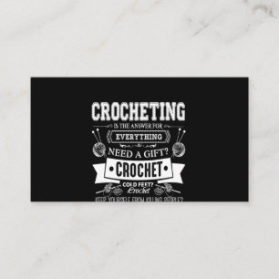 Crochet Lover   I Liebe Crochettierung Visitenkarte