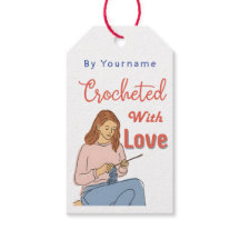 Crochet mit Liebe Handgefertigt Geschenketikett mi