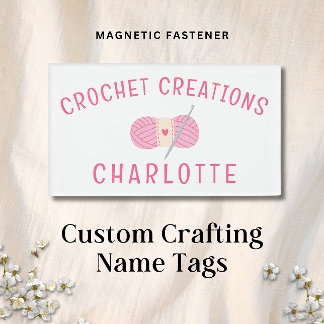 Crochet Modern Crochet Personalisiert Business Namenschild (Von Creator hochgeladen)
