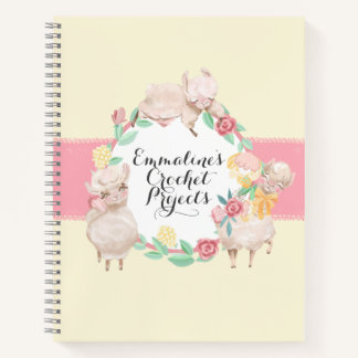 Crochet Projects Notebook mit Niedlichen Llamas Notizbuch