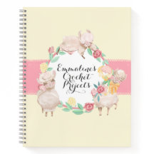 Crochet Projets Carnet avec de mignons lamas