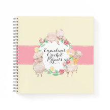 Crochet Projets Carnet avec de mignons lamas