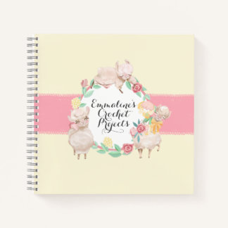 Crochet Projets Carnet avec de mignons lamas