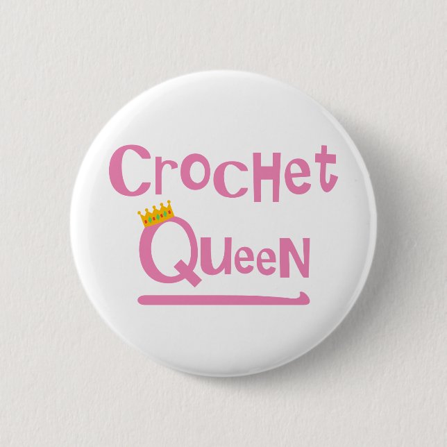 Crochet Queen Button (Vorderseite)