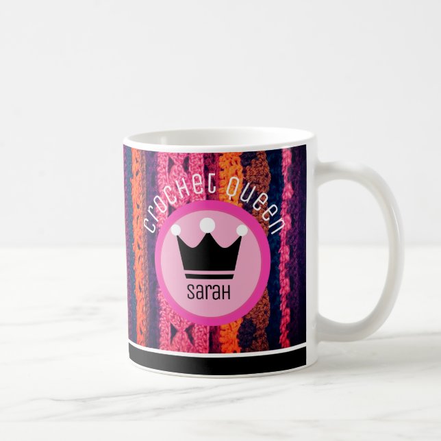 Crochet Queen! Spaß für Krocketliebhaber Tasse (Rechts)