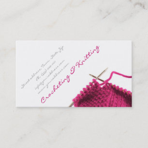 Crochet rose et Carte de visite Tricot