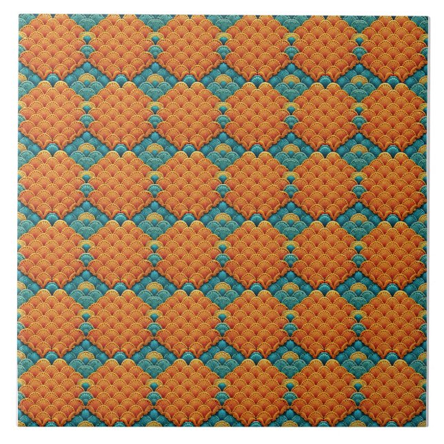 Crochet Scallop Muschel Muster Fliese (Vorderseite)