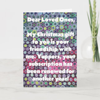 Crochet Temperature Blanket Snarky Christmas Card Feiertagskarte