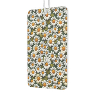 Crochet White Daisies Spring Wildflowers Autolufterfrischer