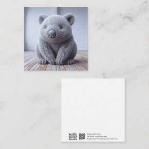 Crochet Wombat Grußkarte Mitteilungskarte