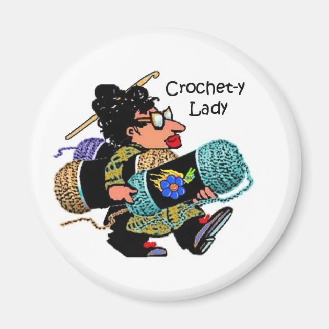 Crochet-y Lady Magnet (Vorne)
