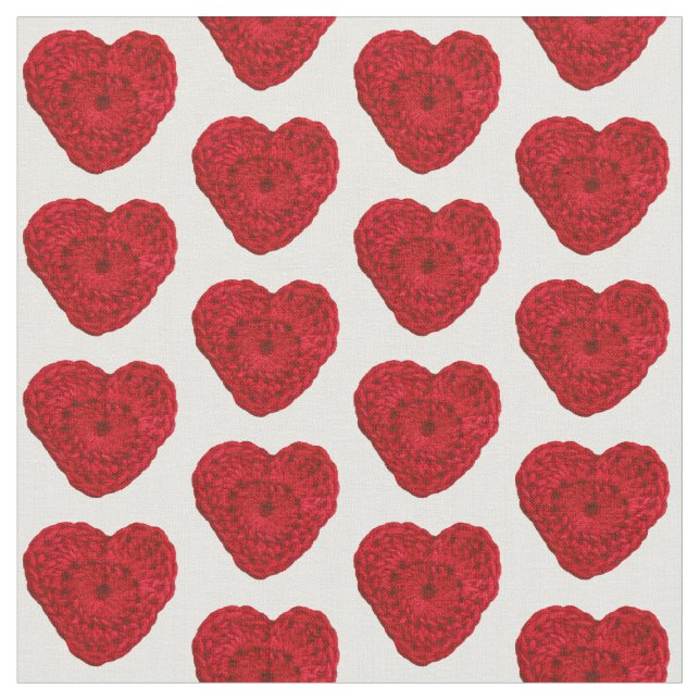Crochet Yarn Heart Red Craft Stoff (Nahaufnahme)