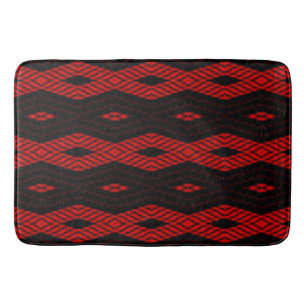 Crocheted Black & Red Badematte