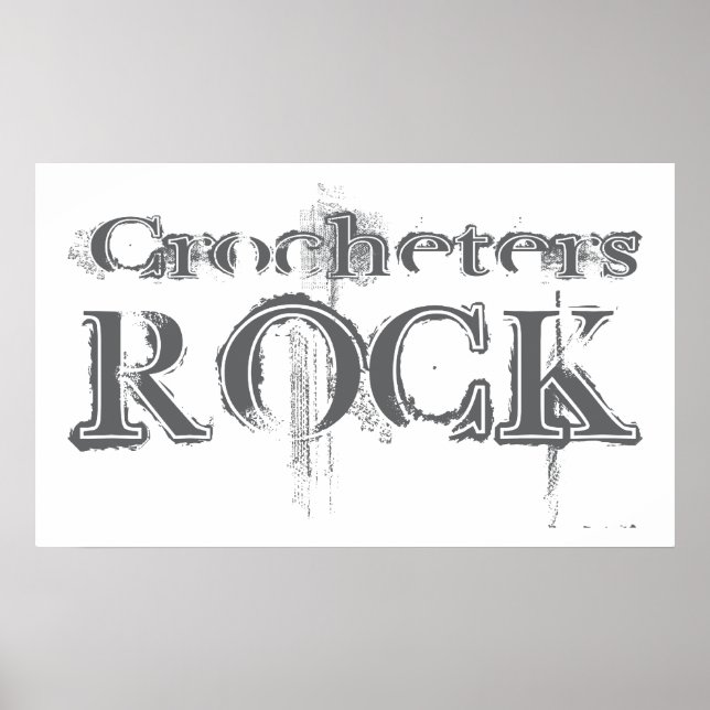 Crocheters Rock Poster (Vorne)