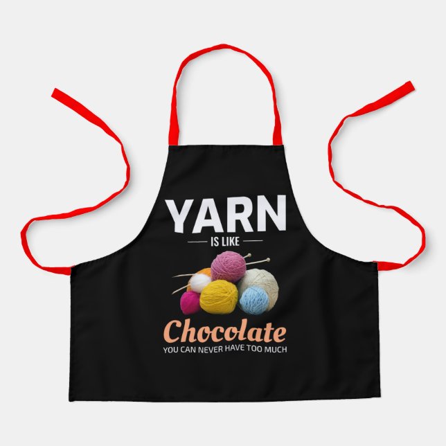 Crocheting Crochet Chocolate Knitter Crochet Schürze (Vorderseite)