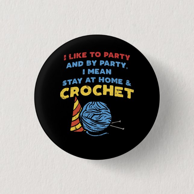 Crocheting Crochet Yarn Button (Vorderseite)