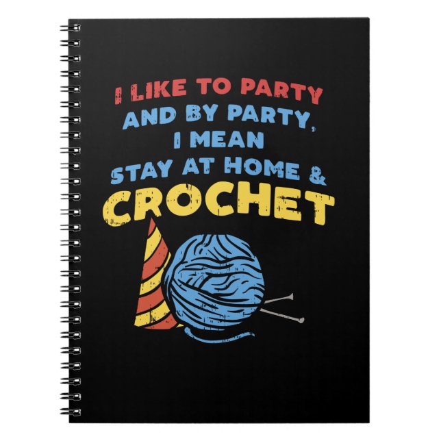 Crocheting Crochet Yarn Notizblock (Vorderseite)