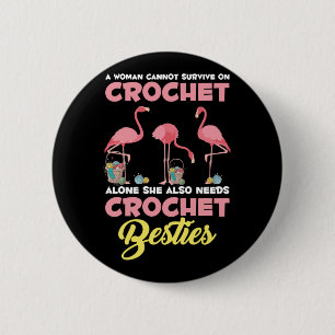Crocheting Flamingo Crafting Crochet Friends Garni Button