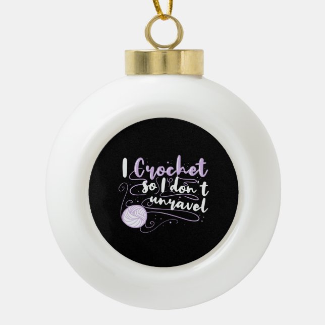 Crocheting-Geschenke Keramik Kugel-Ornament (Vorderseite)