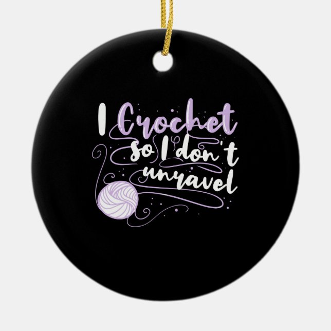 Crocheting-Geschenke Keramik Ornament (Vorne)