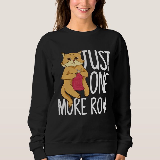 Crocheting Knitting Cat Sweatshirt (Vorderseite)