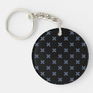Crochets bleu-gris sur noir