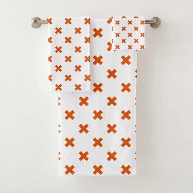 Crochets orange sur blanc (En situation)