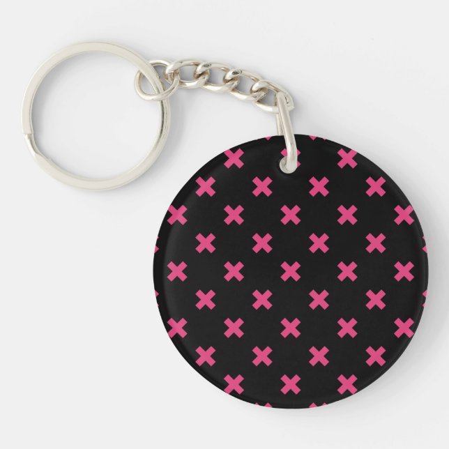 Crochis Fuchsia sur noir (Devant)