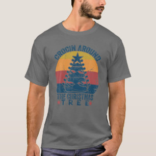 Crocin rund um den Weihnachtsbaum Funny Retro Vint T-Shirt