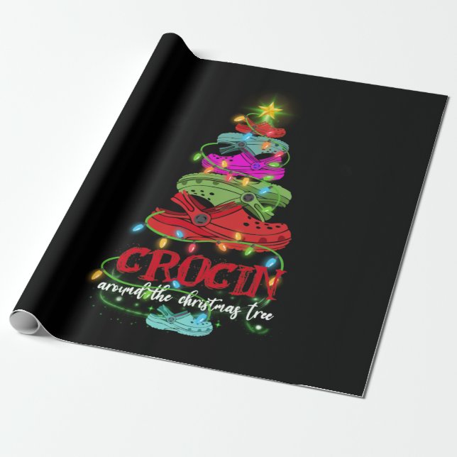 Crocin um das Weihnachtsbaumgeschenk Geschenkpapier (Ungerollt)