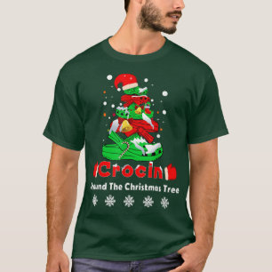 Crocin um den Weihnachtsbaum Funny Christmas T T-Shirt