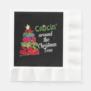 Crocin um die Weihnachtszeit Serviette