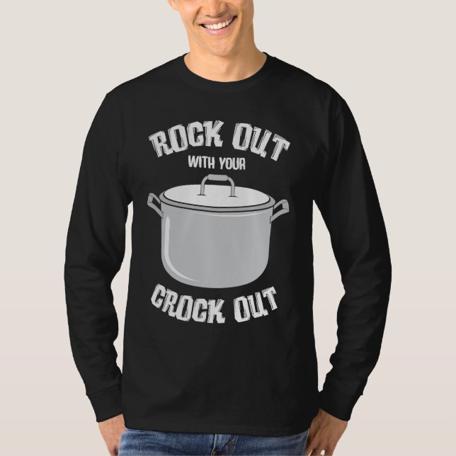 crock pot text  pressure cooker  cooking fun T-Shirt (Vorderseite)