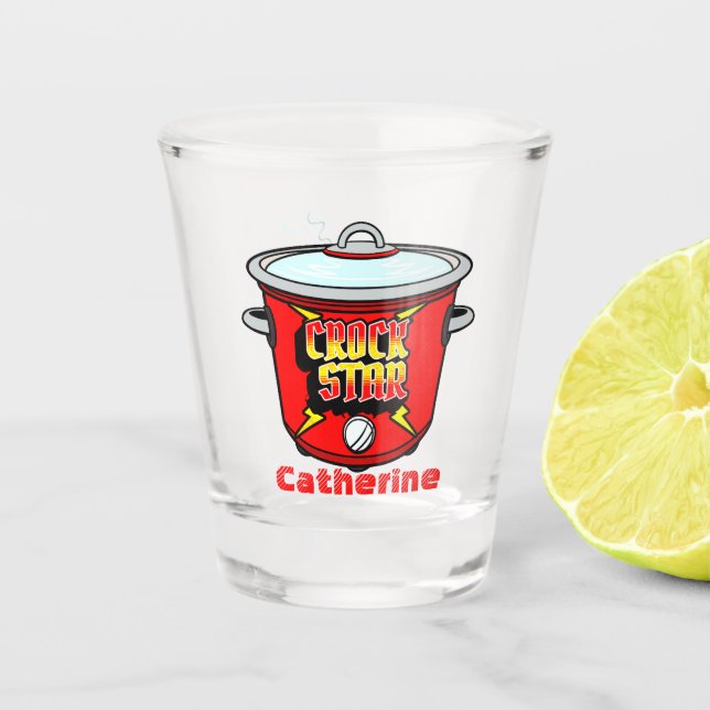 Crock Star Crock Pot Personalisiert Schnapsglas (Vorderseite)
