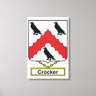 Crocker-Familienwappen Leinwanddruck