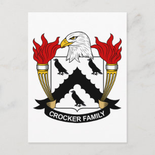 Crocker-Familienwappen Postkarte