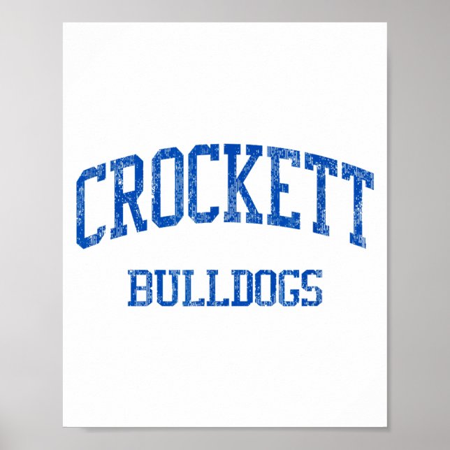 Crockett High School Hs Tx Kunstwerke Poster (Vorne)